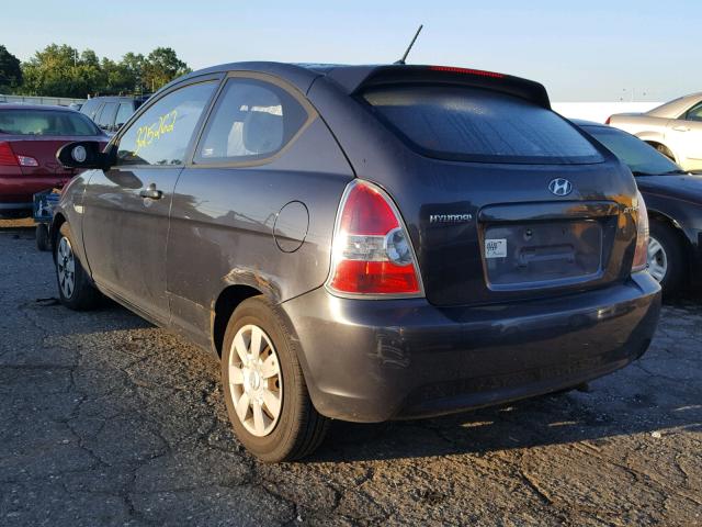 KMHCM36C27U051468 - 2007 HYUNDAI ACCENT GS GRAY photo 3