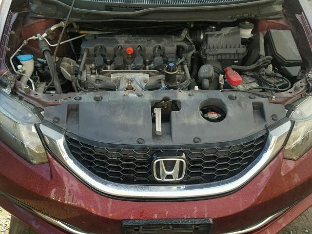 19XFB2F80DE278925 - 2013 HONDA CIVIC EX MAROON photo 7