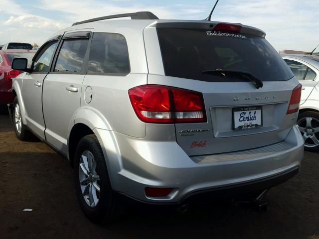 3C4PDDBGXET108642 - 2014 DODGE JOURNEY SX SILVER photo 3