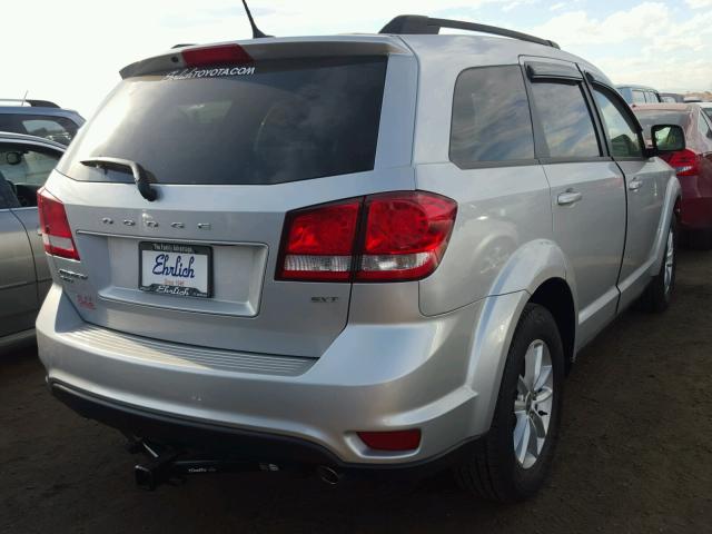 3C4PDDBGXET108642 - 2014 DODGE JOURNEY SX SILVER photo 4