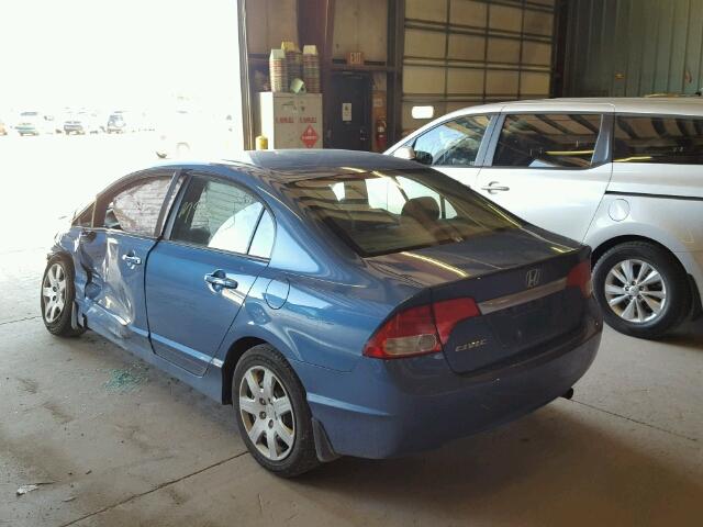 19XFA1F52BE047931 - 2011 HONDA CIVIC LX BLUE photo 3