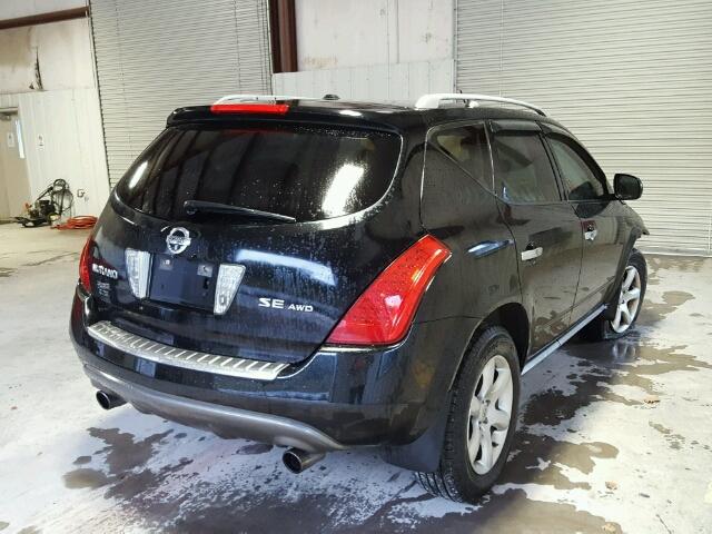 JN8AZ08W47W627704 - 2007 NISSAN MURANO SL BLACK photo 4