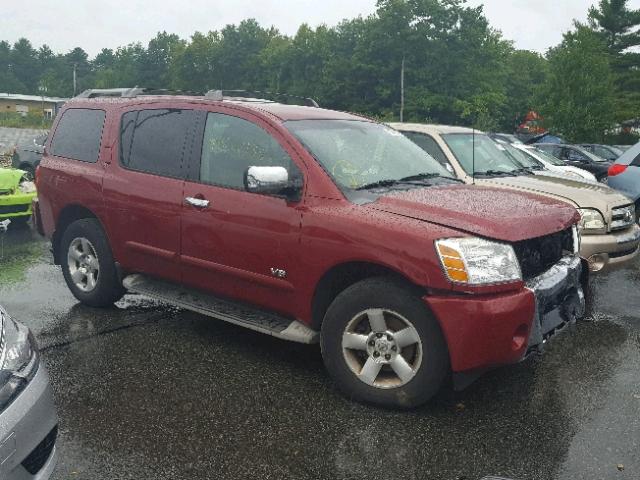 5N1AA08B36N743623 - 2006 NISSAN ARMADA SE RED photo 1