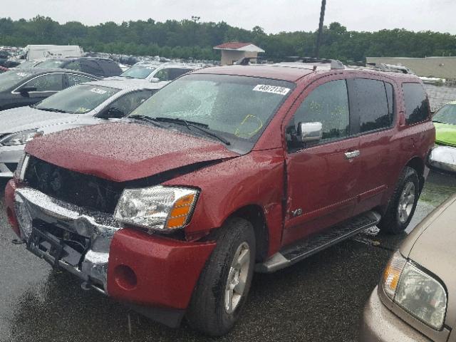 5N1AA08B36N743623 - 2006 NISSAN ARMADA SE RED photo 2