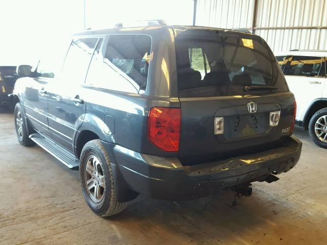 2HKYF18605H500685 - 2005 HONDA PILOT EXL GRAY photo 3