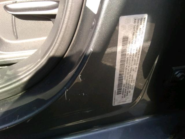 3VW2K7AJ6CM330677 - 2012 VOLKSWAGEN JETTA BASE CHARCOAL photo 10