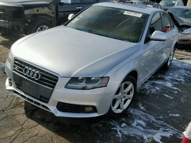 WAULF78K49N011476 - 2009 AUDI A4 2.0T QU SILVER photo 2