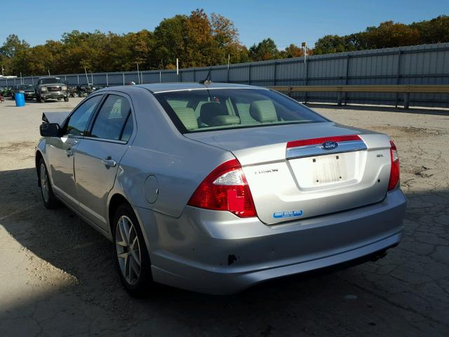 3FAHP0JA6BR324956 - 2011 FORD FUSION SEL SILVER photo 3