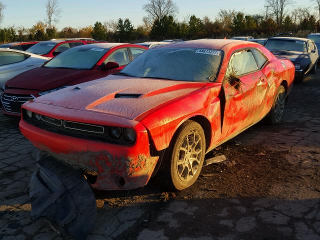 2C3CDZGG2HH627366 - 2017 DODGE CHALLENGER ORANGE photo 2