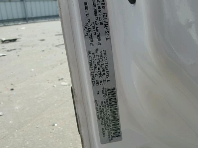 ZFBERFAB6H6F13833 - 2017 RAM PROMASTER WHITE photo 10