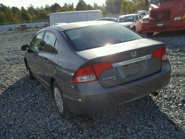 2HGFA1F32AH505034 - 2010 HONDA CIVIC GRAY photo 3