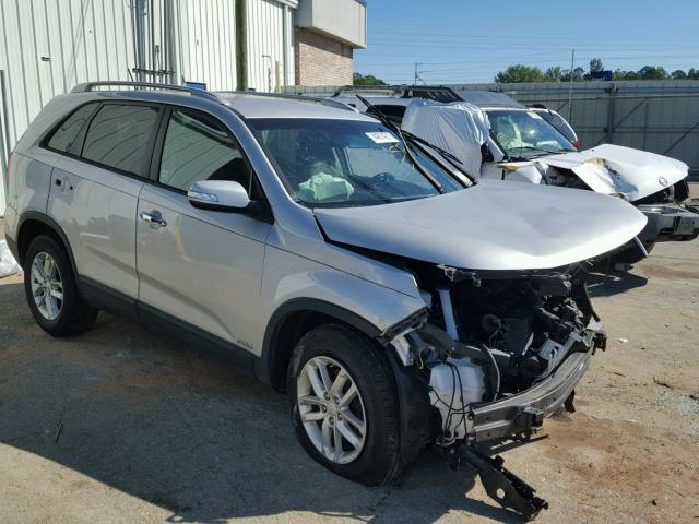 5XYKTCA65EG510835 - 2014 KIA SORENTO SILVER photo 1