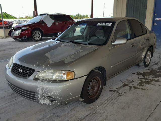 3N1CB51A72L551630 - 2002 NISSAN SENTRA GXE TAN photo 2