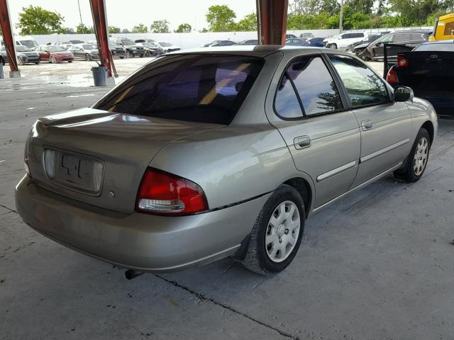 3N1CB51A72L551630 - 2002 NISSAN SENTRA GXE TAN photo 4