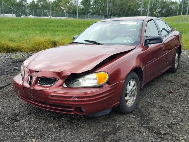 1G2NF52T51M616851 - 2001 PONTIAC GRAND AM S RED photo 2