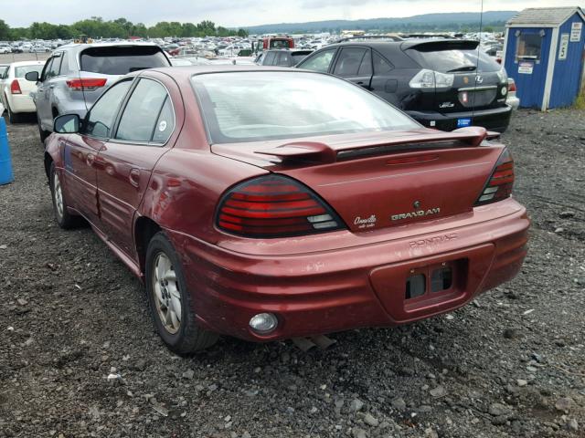 1G2NF52T51M616851 - 2001 PONTIAC GRAND AM S RED photo 3