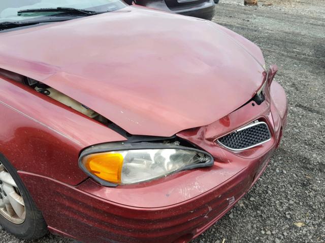 1G2NF52T51M616851 - 2001 PONTIAC GRAND AM S RED photo 9