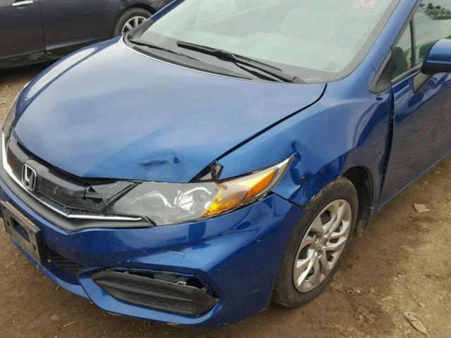 2HGFG3B58EH526686 - 2014 HONDA CIVIC LX BLUE photo 9