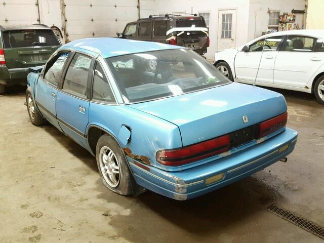 2G4WB54TXP1423782 - 1993 BUICK REGAL CUST BLUE photo 3