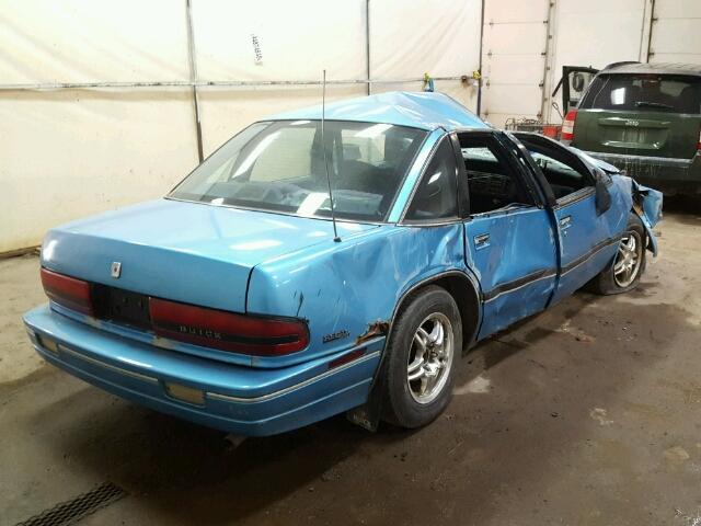 2G4WB54TXP1423782 - 1993 BUICK REGAL CUST BLUE photo 4