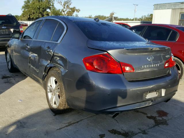 JN1CV6AR7DM766131 - 2013 INFINITI G37 CHARCOAL photo 3