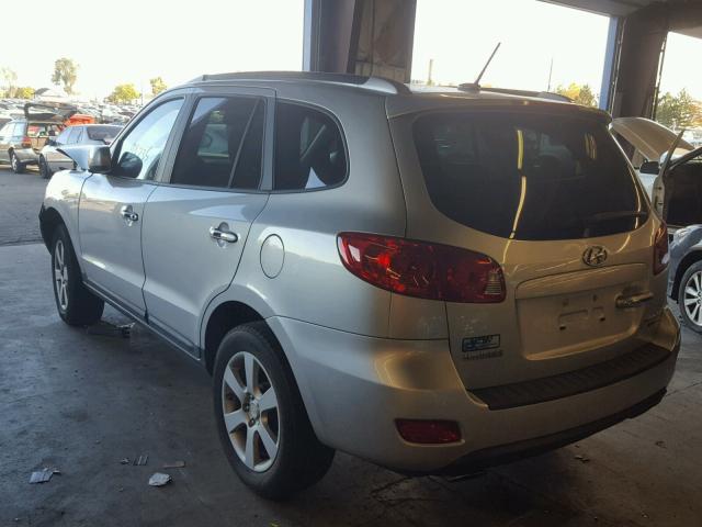 5NMSH73E08H206755 - 2008 HYUNDAI SANTA FE S SILVER photo 3