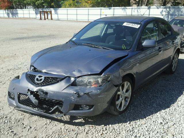 JM1BK32G081155197 - 2008 MAZDA 3 I GRAY photo 2