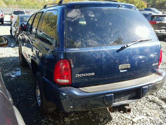 1B4HS28Z9XF571759 - 1999 DODGE DURANGO BLUE photo 3