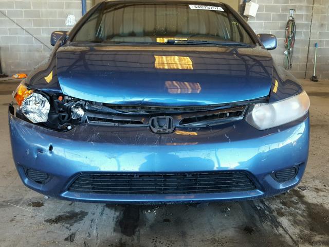 2HGFG12816H522253 - 2006 HONDA CIVIC EX BLUE photo 9