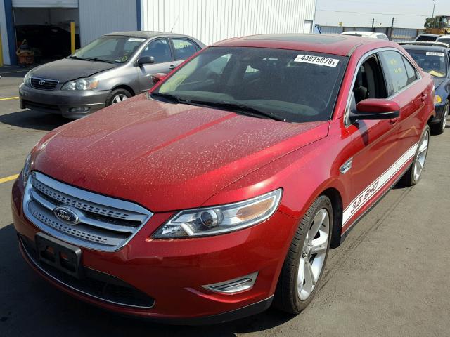 1FAHP2KT4BG139002 - 2011 FORD TAURUS SHO RED photo 2