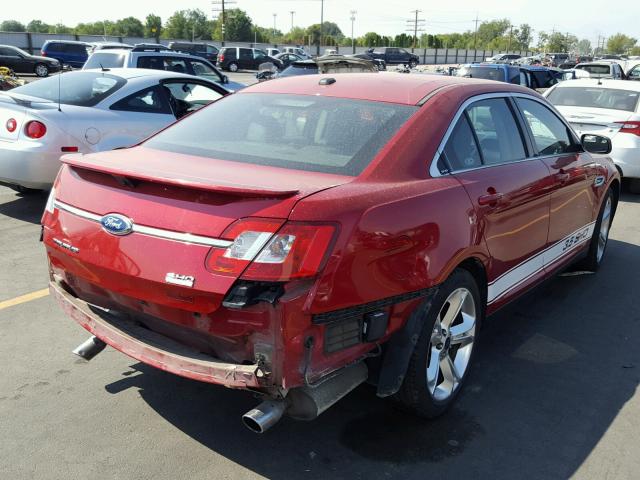 1FAHP2KT4BG139002 - 2011 FORD TAURUS SHO RED photo 4