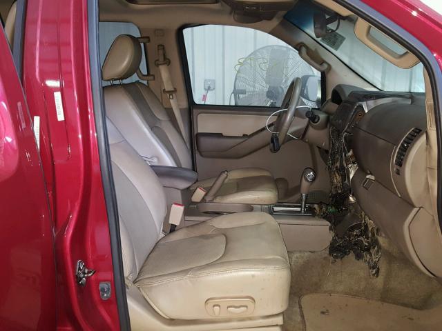 1N6AD0EV2DN757338 - 2013 NISSAN FRONTIER RED photo 5