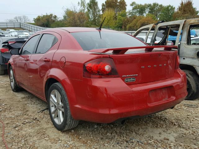 1C3CDZEG1CN133728 - 2012 DODGE AVENGER SX RED photo 3