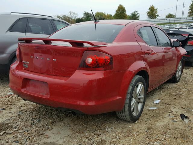 1C3CDZEG1CN133728 - 2012 DODGE AVENGER SX RED photo 4