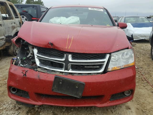 1C3CDZEG1CN133728 - 2012 DODGE AVENGER SX RED photo 7