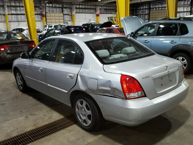 KMHDN45D33U570198 - 2003 HYUNDAI ELANTRA GL SILVER photo 3