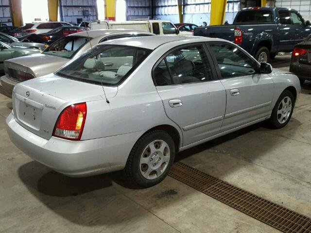 KMHDN45D33U570198 - 2003 HYUNDAI ELANTRA GL SILVER photo 4