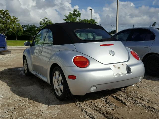 3VWCK21Y73M310801 - 2003 VOLKSWAGEN NEW BEETLE ვერცხლისფერი ფოტო 3