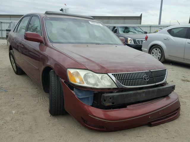 4T1BF28B02U257675 - 2002 TOYOTA AVALON MAROON photo 1