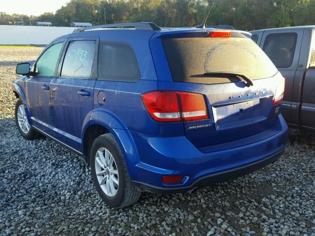 3C4PDCBG7FT628051 - 2015 DODGE JOURNEY SX BLUE photo 3