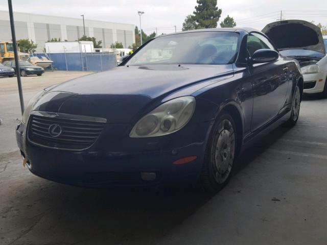 JTHFN48YX20026667 - 2002 LEXUS SC 430 BLUE photo 2