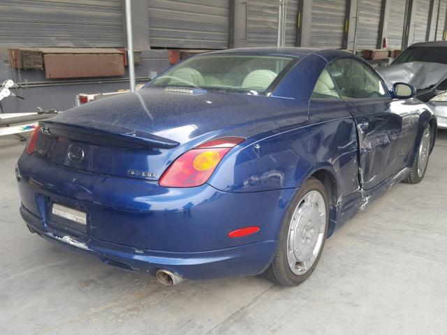 JTHFN48YX20026667 - 2002 LEXUS SC 430 BLUE photo 4