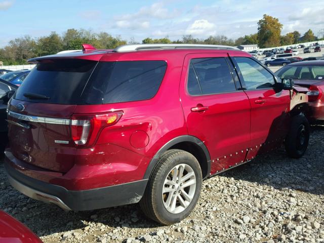 1FM5K7DH0HGB61441 - 2017 FORD EXPLORER X MAROON photo 4