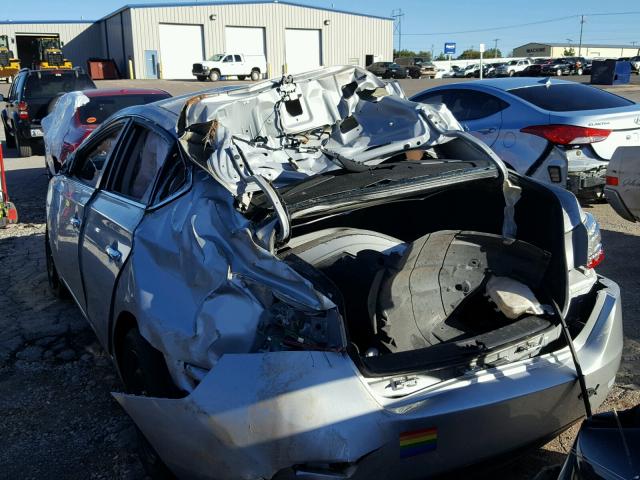 3N1AB7AP9FL630259 - 2015 NISSAN SENTRA S SILVER photo 3