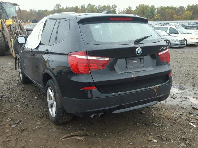 5UXWX5C56CL723797 - 2012 BMW X3 XDRIVE2 BLACK photo 3