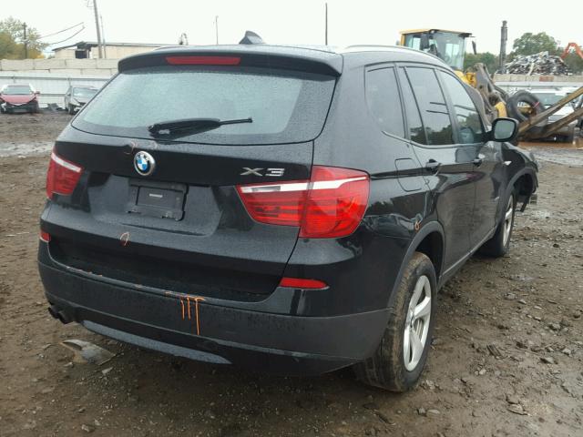 5UXWX5C56CL723797 - 2012 BMW X3 XDRIVE2 BLACK photo 4