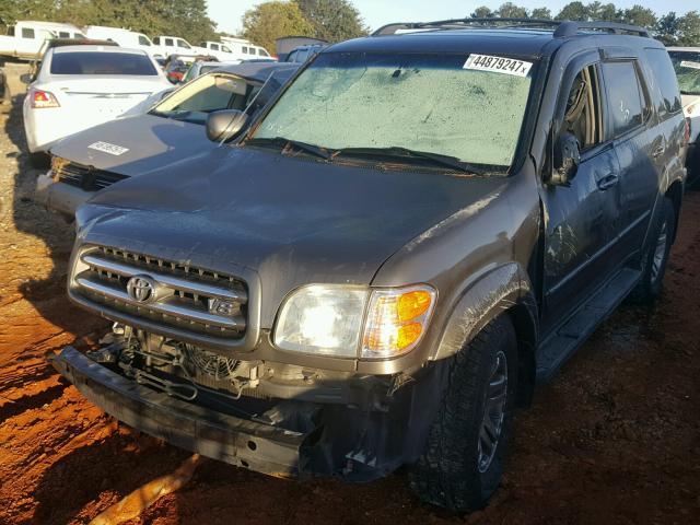 5TDBT48A74S231386 - 2004 TOYOTA SEQUOIA LI GRAY photo 2