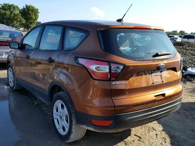 1FMCU0F70HUC98202 - 2017 FORD ESCAPE S ORANGE photo 3