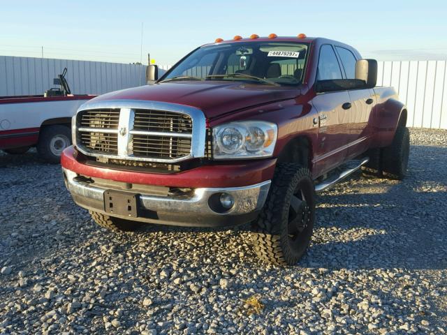 3D7MX49C27G744695 - 2007 DODGE RAM 3500 MAROON photo 2