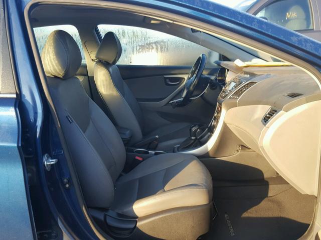 KMHDH4AH2EU034409 - 2014 HYUNDAI ELANTRA SE BLUE photo 5